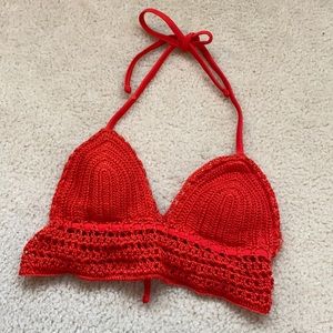 target bikini top red